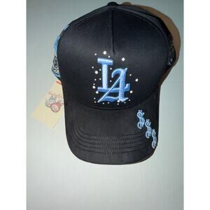 CashedOut Blue Labubu LA SnapBack Hat Limited Streetwear